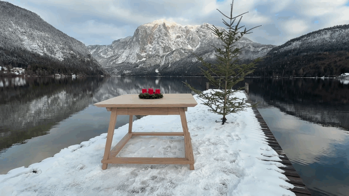 Kreuztisch aus einer 1400-jährigen Tanne für „Licht ins Dunkel“